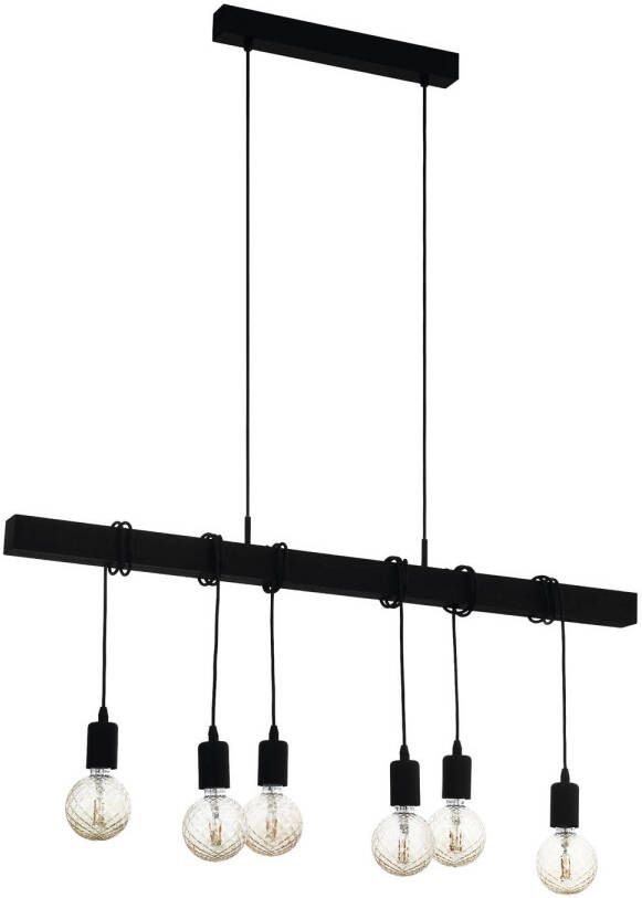 EGLO  Townshend Hanglamp - E27 - 100 cm - Zwart
