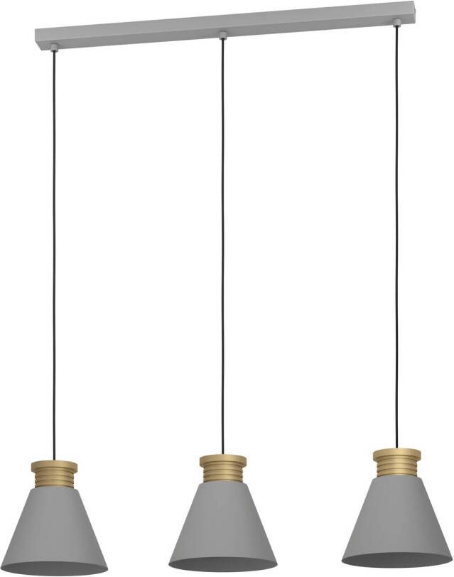 EGLO Twicken Hanglamp E27 92 cm Grijs Goud -Staal