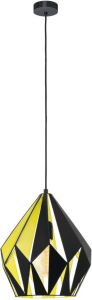 EGLO  Vintage Carlton 1 - Hanglamp - Ø310MM. - Zwart  Geel