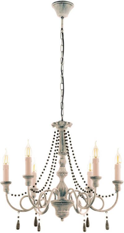 EGLO  Vintage Colchester - Kroonluchter - 6 Lichts - Taupe-Antiek