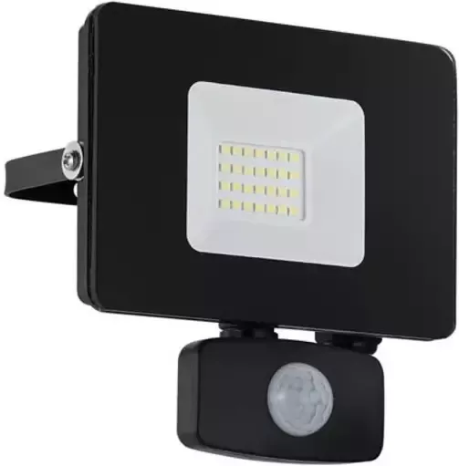 EGLO LED-buitenwandlamp met sensor Faedo 3 20 W 13x5x14 cm zwart