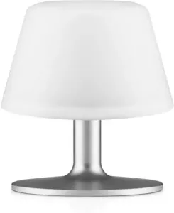 Eva Solo tafellamp SunLight Solar 14 cm aluminium zilver wit