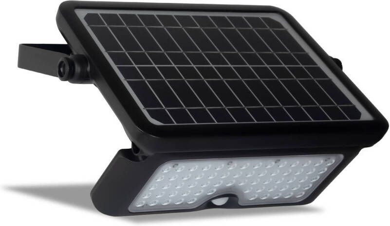 FlinQ Floodlicht- Solar Wandlamp Solar Tuinverlichting Bewegingssensor -10W Zwart