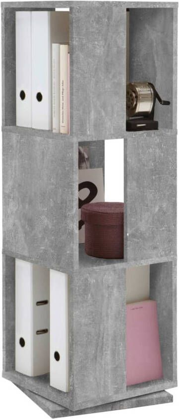 LuxeLivin' FMD Draaikast open ontwerp 34x34x108 cm betongrijs