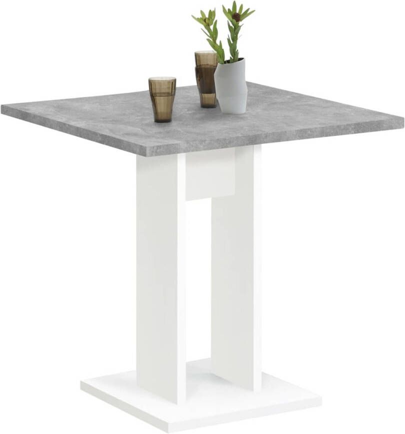 FMD-Möbel FMD Eettafel 70 cm betongrijs en wit