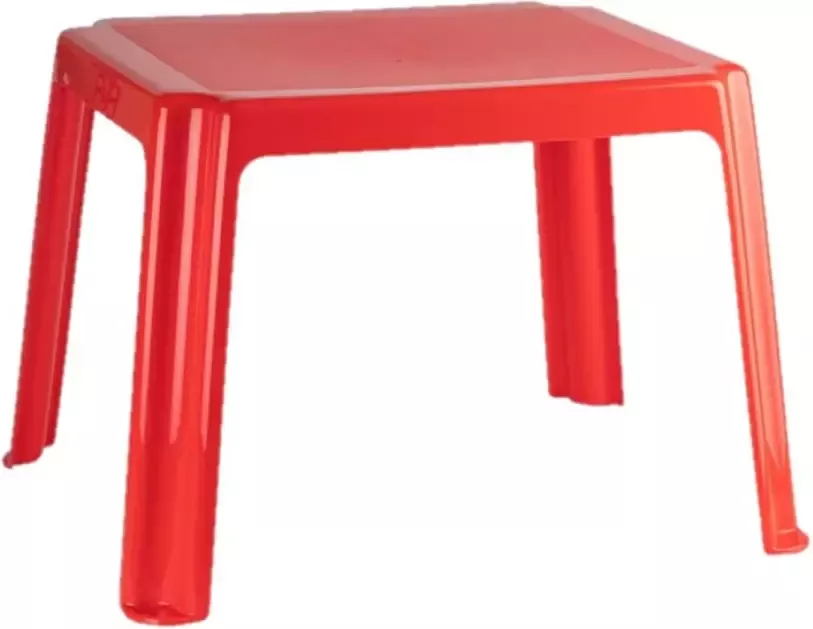 Forte Plastics Kunststof kindertafel rood 55 x 66 x 43 cm Bijzettafels