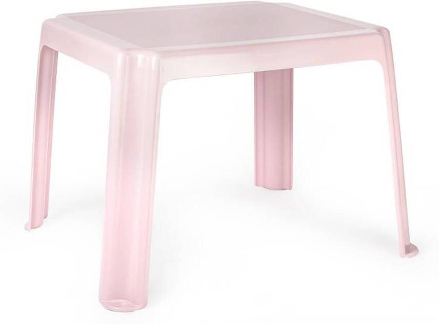 Forte Plastics Kunststof kindertafel roze 55 x 66 x 43 cm camping tuin kinderkamer Bijzettafels