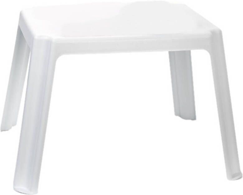 Forte Plastics Kunststof kindertafel wit 55 x 66 x 43 cm Bijzettafels