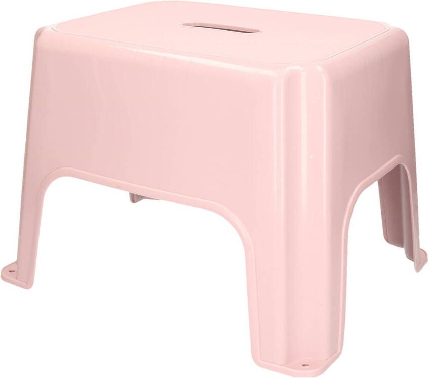 Forte Plastics PlasticForte Keukenkrukje opstapje Handy Step roze kunststof 40 x 30 x 28 cm Huishoudkrukjes - Foto 1