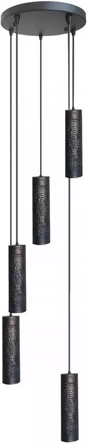 Freelight Hanglamp Forato 5 lichts Ø 30 cm Vide bruin zwart