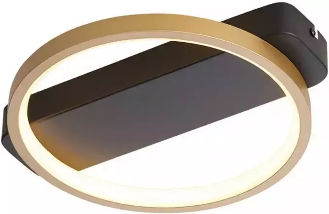 Freelight Plafondlamp Cintura Ø 26 cm zwart goud