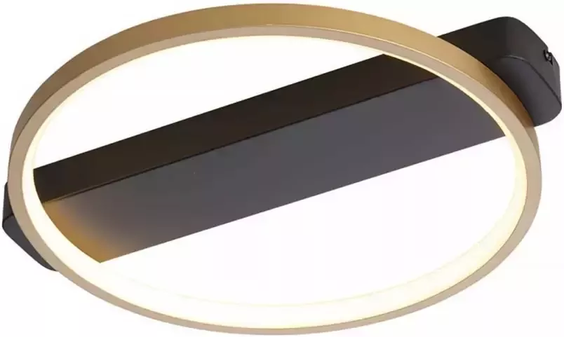 Freelight Plafondlamp Cintura Ø 35 cm zwart goud - Foto 1