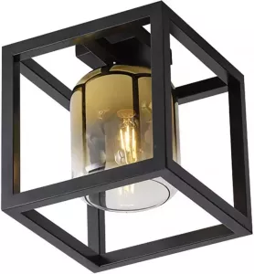 Freelight Dentro Plafondlamp Goud Zwart 1 Lichts 25cm