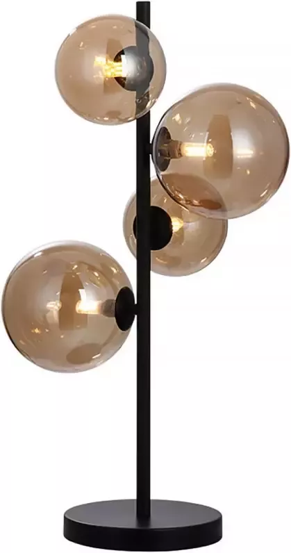Freelight Tafellamp Calcio 4 lichts H 60 cm excl. 4x G9 LED amber glas zwart - Foto 1