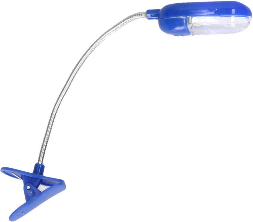 FX Tools LED Leeslamp met klem blauw 25 cm incl. batterijen Klemlampen - Foto 1