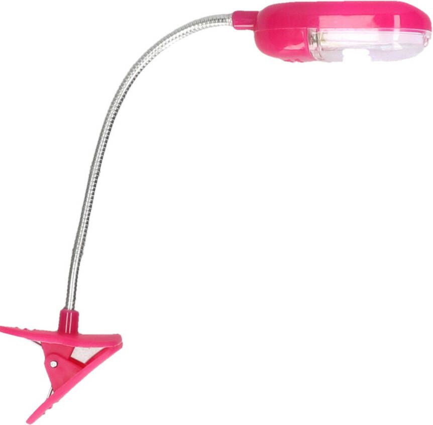 FX Tools LED Leeslamp met klem roze 25 cm incl. batterijen Klemlampen
