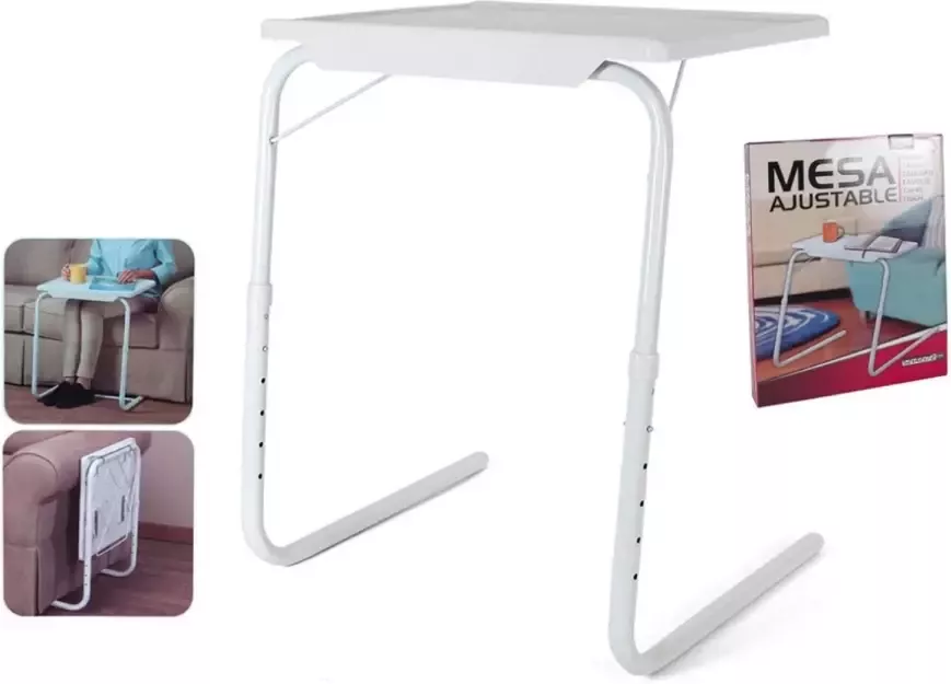 Gerimport Multifunctionele inklapbare bijzettafel 52x40x72cm bedtafel Laptoptafel Inklapbaar