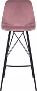 Giga Meubel Barkruk Velvet Roze Zithoogte 76cm Zonder Armleuning Barkruk Ivy