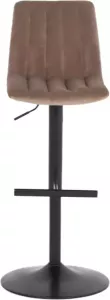 Giga Meubel Barstoel Velvet Champagne Verstelbaar Zithoogte 63-83cm Stoel Juul