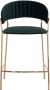 Giga Meubel Barstoel Velvet Groen Gouden Onderstel Zithoogte 66cm Stoel Turin Luxe - Thumbnail 1