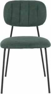 Giga Meubel Eetkamerstoel Groen Zithoogte 48 cm Metaal & Stof Stoel Jin