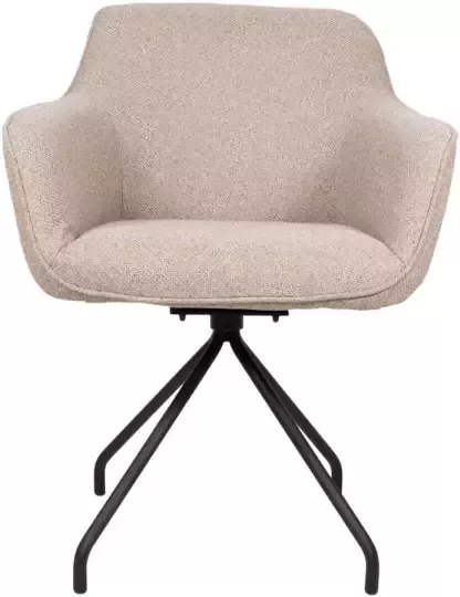 Giga Meubel Eetkamerstoel Taupe Stof 60x61x81cm Eetkamerstoel Lima