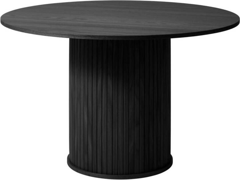 Giga Living Eettafel Eikenhout Zwart Ø120cm 2-4 Personen Tafel Nola