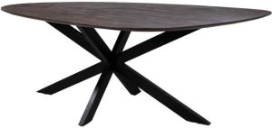 Giga Meubel Eettafel Bruin Kiezel Vorm 200cm Matrix-poot Eettafel Owen