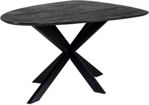 Giga Meubel Eettafel Zwart Kiezel Vorm 200cm Matrix-poot Eettafel Owen