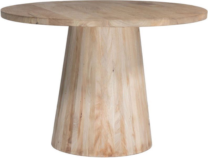 Giga Meubel Eettafel Naturel Rond Mangohout 120x120x80cm Eettafel Mila