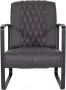 Giga Meubel Fauteuil Antraciet Kunstleer Zithoogte 42cm Fauteuil Iwan - Thumbnail 1