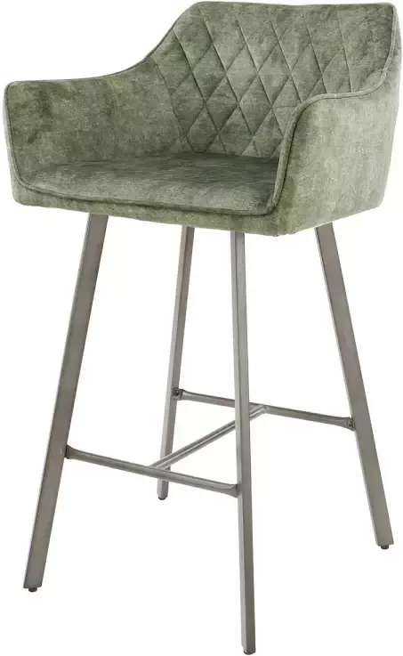 Giga Meubel Gm Barstoel Met Armleuning Velvet Groen Stoel Nexus