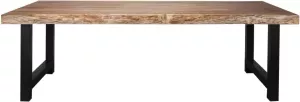 Giga Meubel Eetkamertafel Boomstam Massief Acaciahout Naturel 240x100x77cm