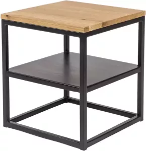 Giga Meubel Gm Nachtkastje Naturel Open Kastje 40x40x45cm Hout & Metaal