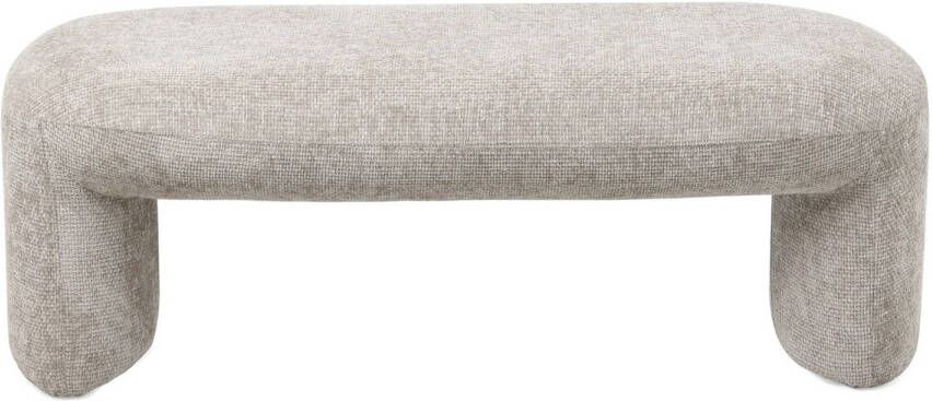 Giga Meubel Bankje Taupe Stof|Textiel Scandinavisch 110x45x40cm