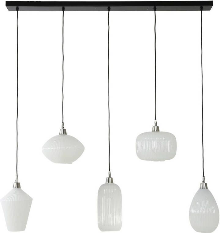 Giga Meubel Hanglamp Mix Wit Glas 5-Lichts 125x26x150cm - Foto 1