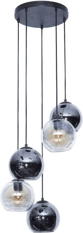 Giga Meubel Hanglamp Tweekleur Glas 5-Lichts Getrapt Bubbles