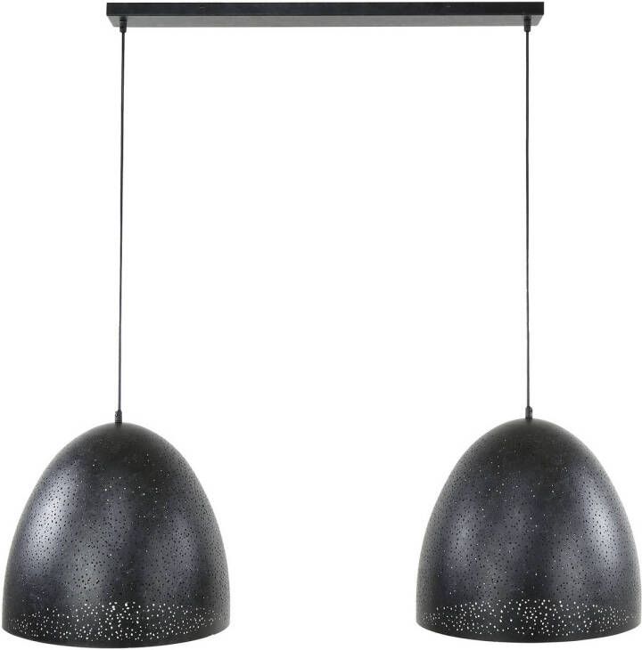 Giga Meubel Hanglamp Zwart Hanglamp 2-Lichts 115x40x150cm - Foto 1