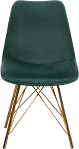 Giga Meubel Stoel Velvet Donkergroen Set Van 2 47x55x81cm Ivy