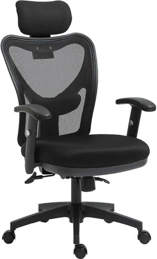 Goliving Ergonomische Bureaustoel Office  Chair Met Hoofdsteun Kantoorstoel Verstelbaar Voor Volwassenen Zwart