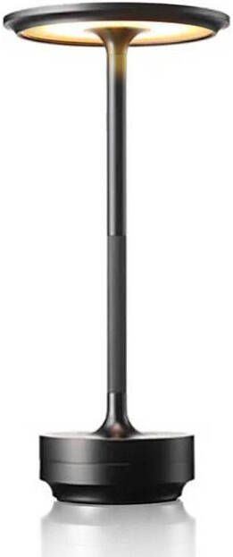 Goliving Tafellamp Op Accu Luxe tafellamp Oplaadbaar en Dimbaar Energiezuinig Hoogte 27 cm Zwart - Foto 1
