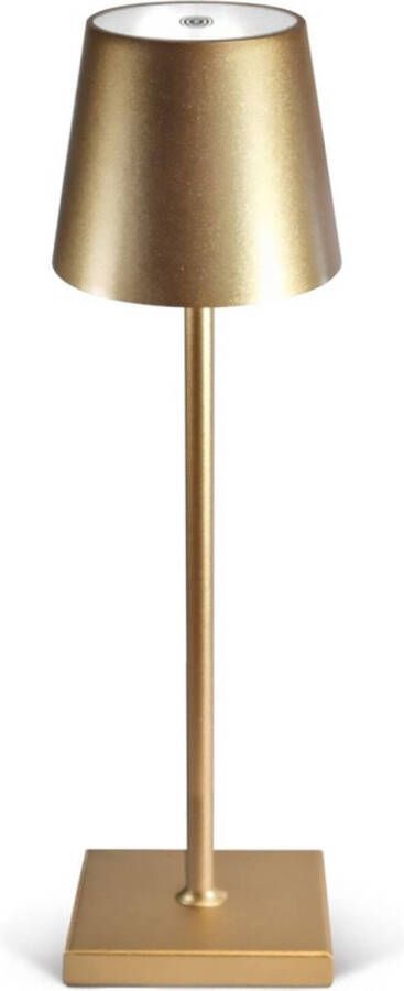 Goliving Tafellamp Op Batterijen Oplaadbaar En Dimbaar Moderne Touch Lamp Goud Nachtlamp Draadloos 38 CM - Foto 1