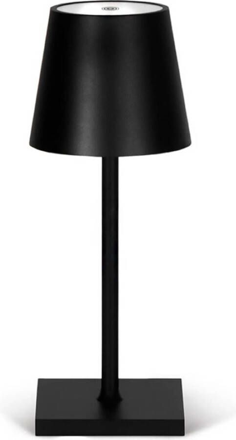 Goliving Tafellamp Op Batterijen Oplaadbaar En Dimbaar Moderne Touch Lamp Zwart Nachtlamp Draadloos 26 CM - Foto 1