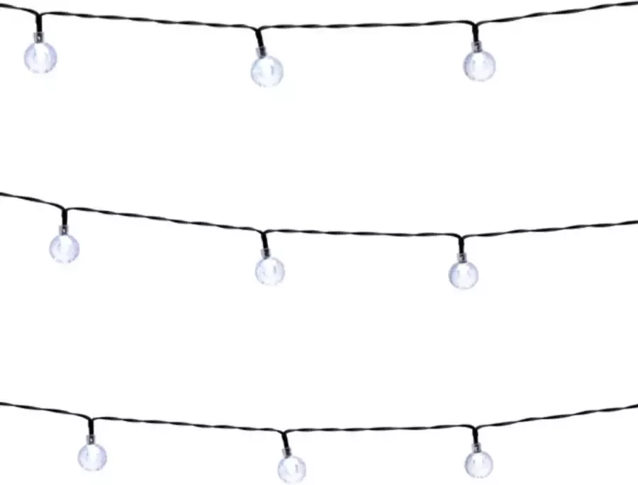 Grundig Lichtsnoer op Zonneenergie 15M 100 Lampjes Lichtsnoer met Zonnepaneel Warm Wit Licht 8 Modi Zwart