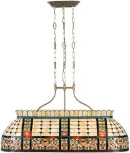 HAES deco Hanglamp Tiffany Beige Groen 115x34x141 cm E27 max 4x60W