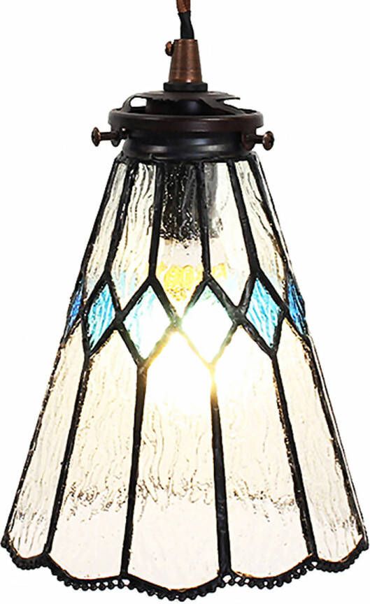 HAES deco Hanglamp Tiffany Transparant Ø 15x115 cm E14 max 1x40W