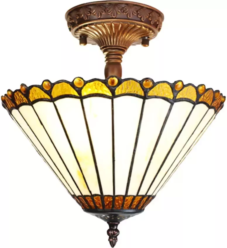 HAES deco Plafondlamp Tiffany Ø 29x30 cm E14 max 2x25W - Foto 1