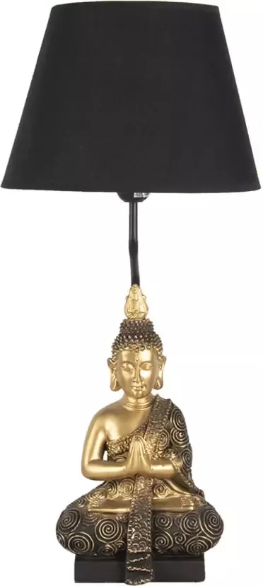 HAES deco Tafellamp Dramatic Chic Goudkleurige Boeddha Ø 28x60 cm Bureaulamp Sfeerlamp Nachtlampje - Foto 1