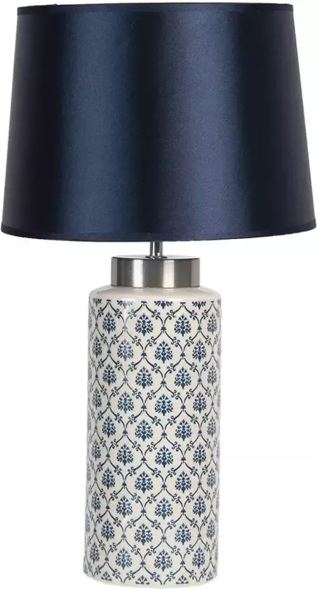 HAES deco Tafellamp Modern Chic Elegante Lamp Ø 28x50 cm Blauw Wit Keramiek Bureaulamp Sfeerlamp - Foto 1