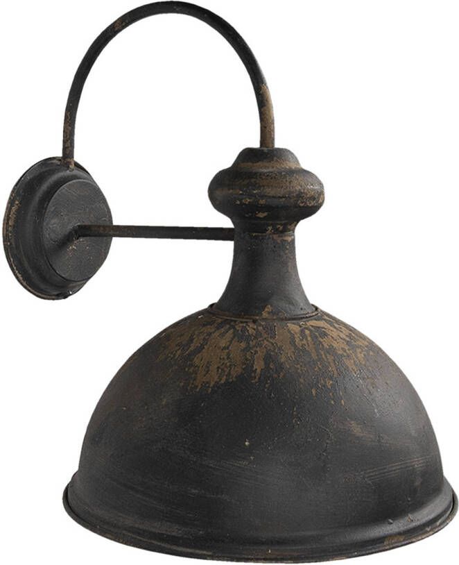 HAES deco Wandlamp Industrial Vintage Retro Lamp 43x35x44 cm Bruin Metaal Ronde Muurlamp Sfeerlamp